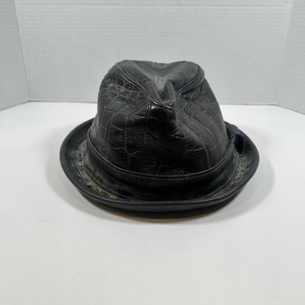 Goorin Bros Hat Fedora Brown Leather Made in USA Vintage Casual